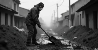 Un voluntario trabajando tras dana españa