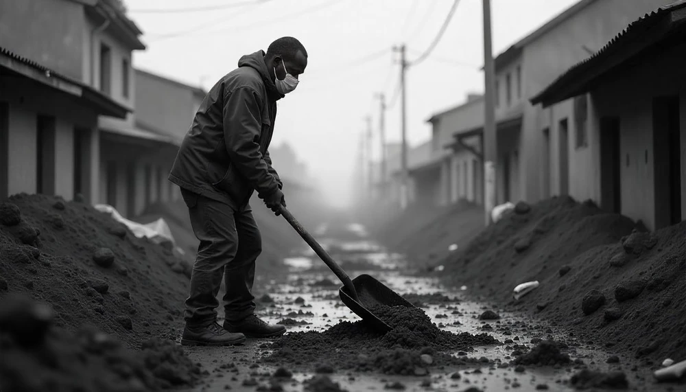 Un voluntario trabajando tras dana españa